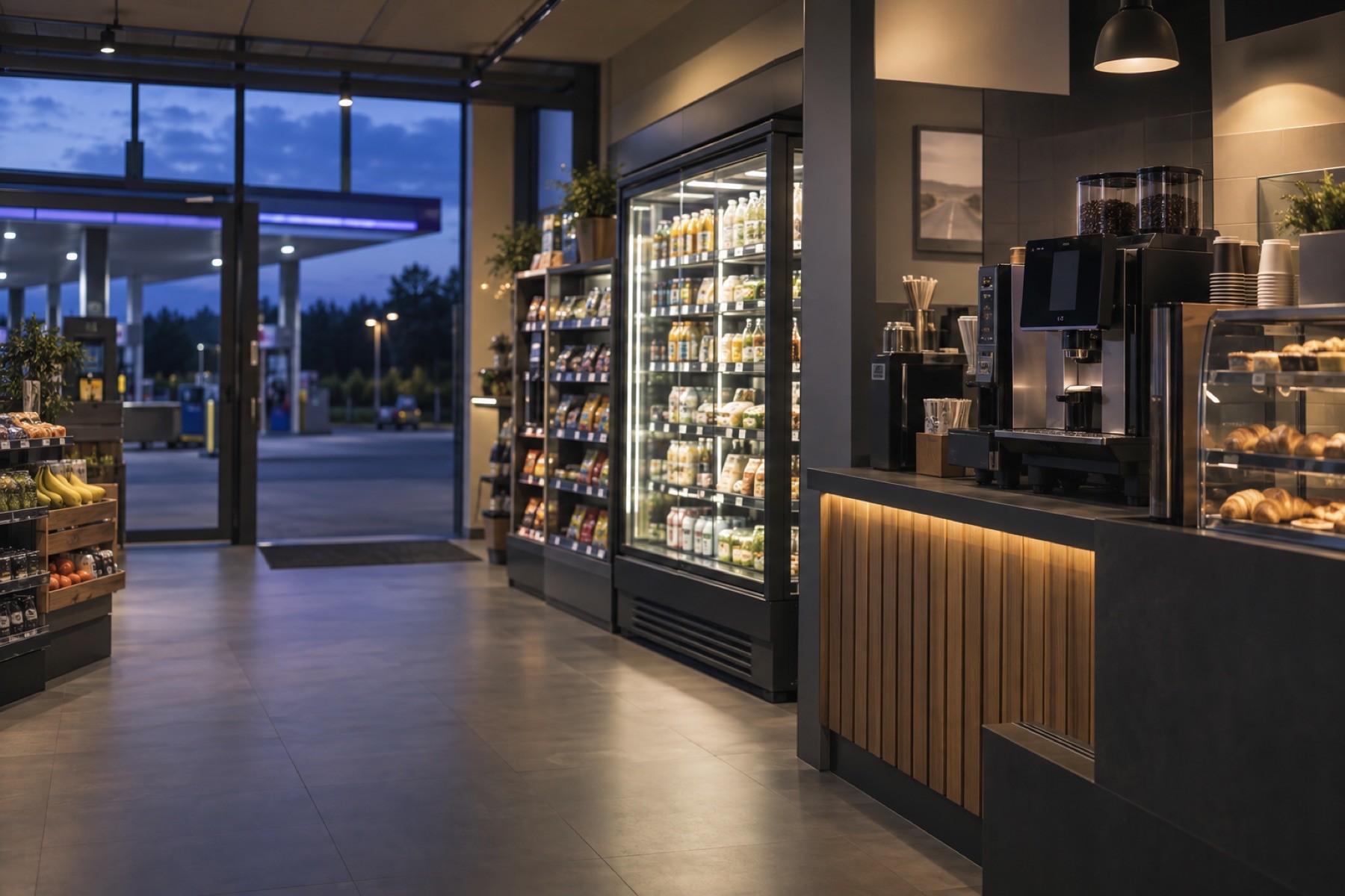 Tankstelle und Convenience